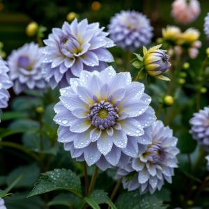 Георгин Акварель купить по цене от 680р. в интернет-магазине «Посадика» с доставкой почтой в в Леснойе и по всей России – [изображение №1].