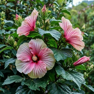 Гибискус Иден Бьюти купить по цене от 460р. в интернет-магазине «Посадика» с доставкой почтой в в Леснойе и по всей России – [изображение №1].