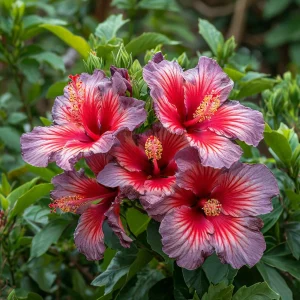 Гибискус Кримсон Флейм купить по цене от 479р. в интернет-магазине «Посадика» с доставкой почтой в в Леснойе и по всей России – [изображение №1].